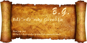 Böröndy Gizella névjegykártya